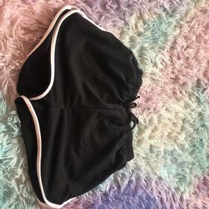 Black shorts, really, comfy, from the shein